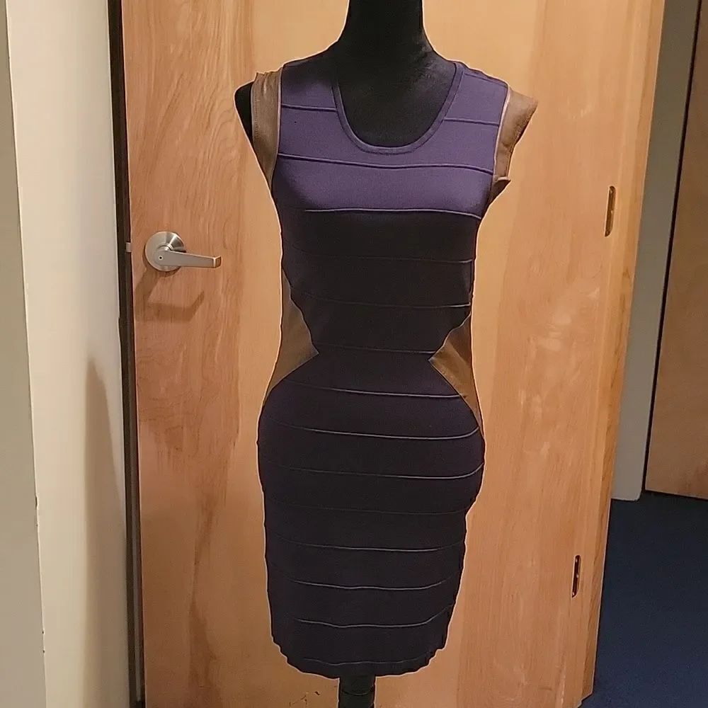 Alberto Makali navy bandage dress sz M